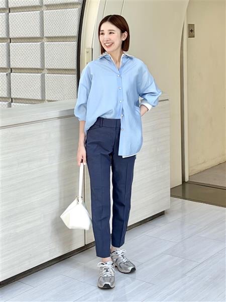 プレミアムオックスカラーレスジャケット、スティックパンツ（リネン