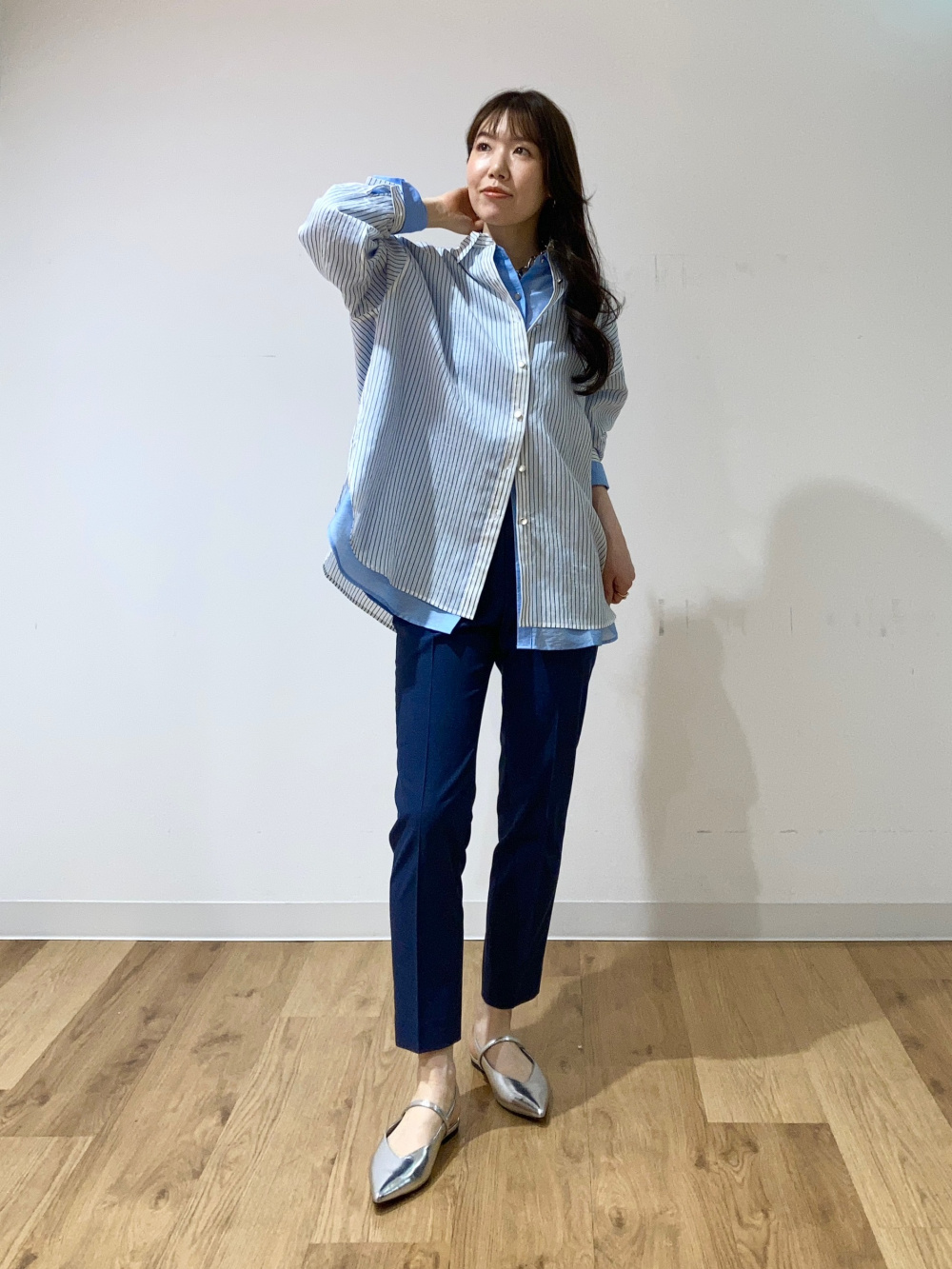 スティックパンツ（リネンブレンド）、リネンブレンドダブルジャケット