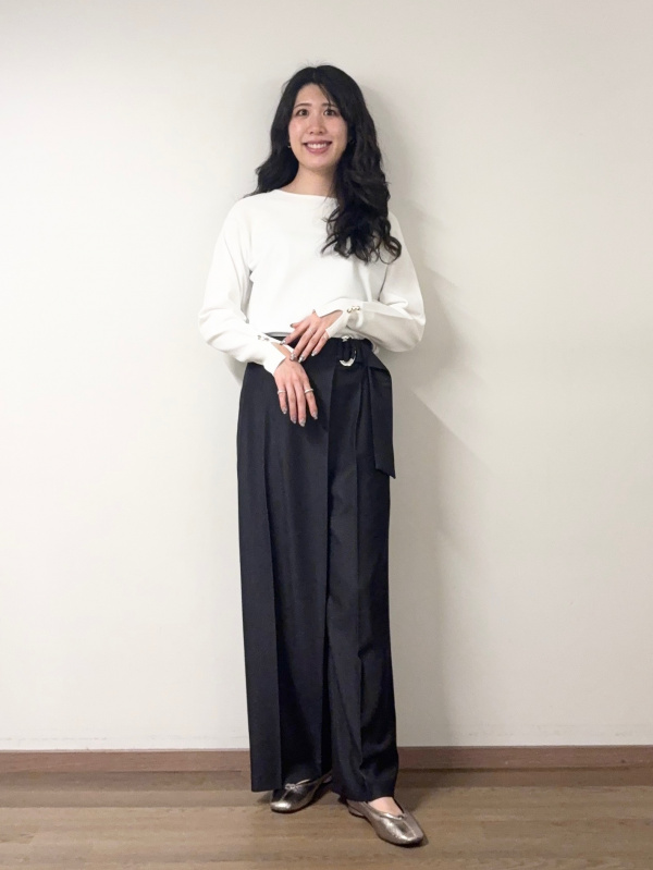 PLST 黒　ストレッチツイルベルテッドジレ　M ストレッチツイルベルテッドジレ、センターシームバレエシューズの