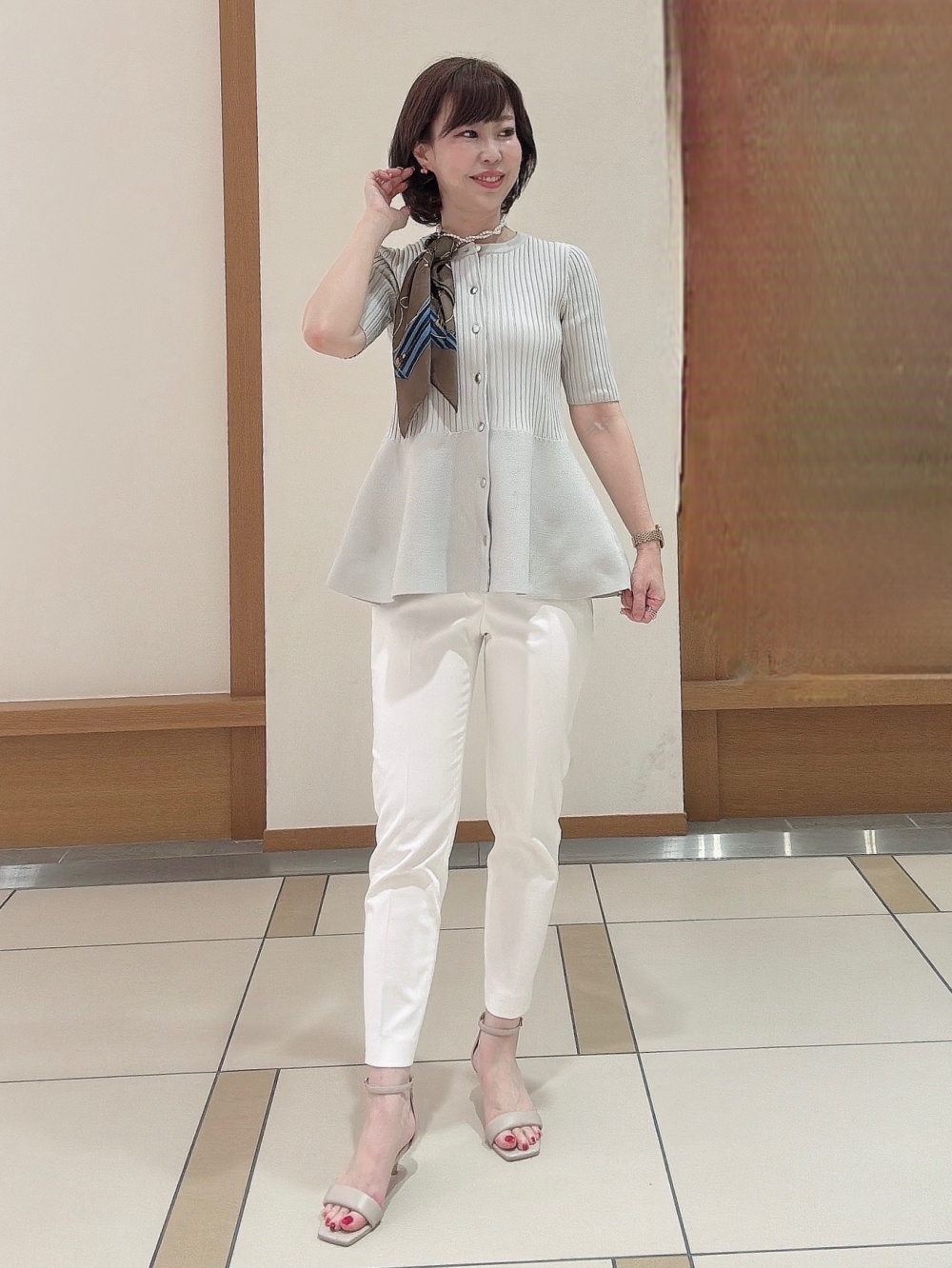 スティックパンツ（リネンブレンド）、リネンブレンドダブルジャケット