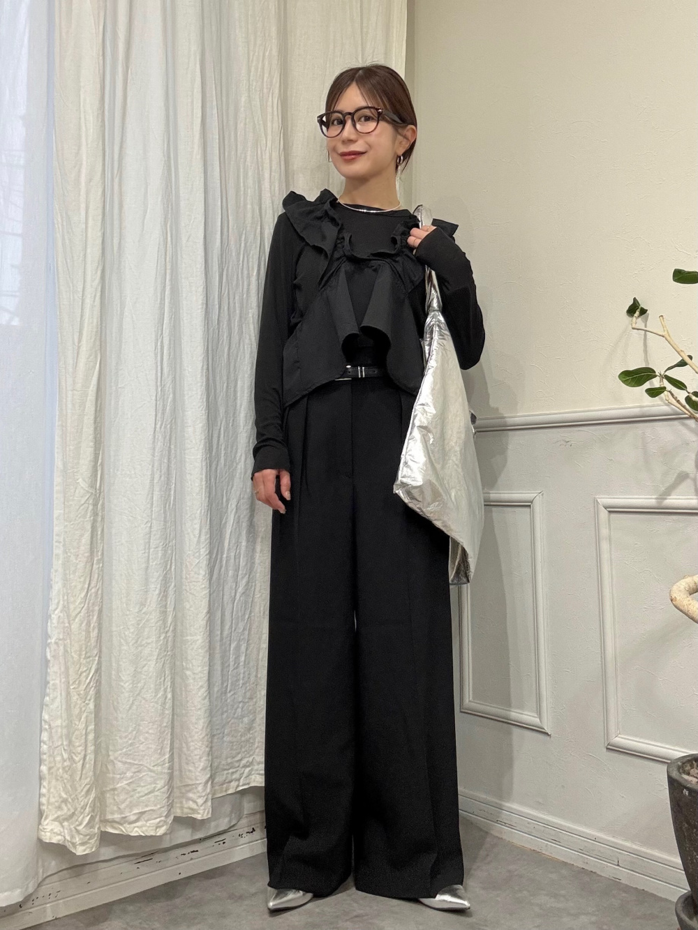ストレッチツイルベルテッドジレ、ストレッチツイル2タックワイドフル
