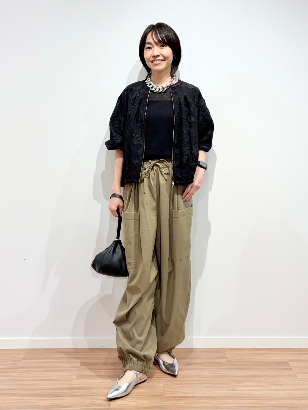 シアーブルゾンを使ったコーデ