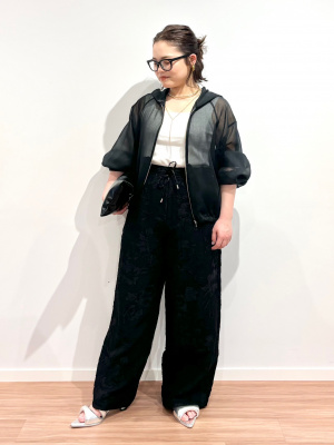 PLST新品シアーオーガンジーブルゾン　Mサイズ PLST(プラステ)公式 | シアーオーガンジーブルゾン(レディース)