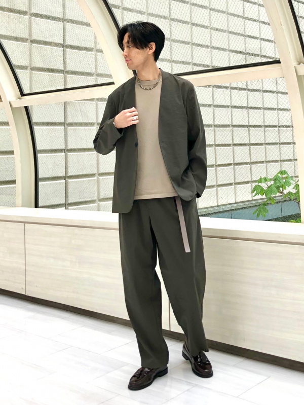 モーションエアーノーカラージャケット、モーションエアーワイドパンツ
