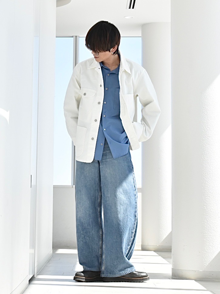 レビュー高評価】レーヨンブレンドレギュラーカラーシャツ」の着用