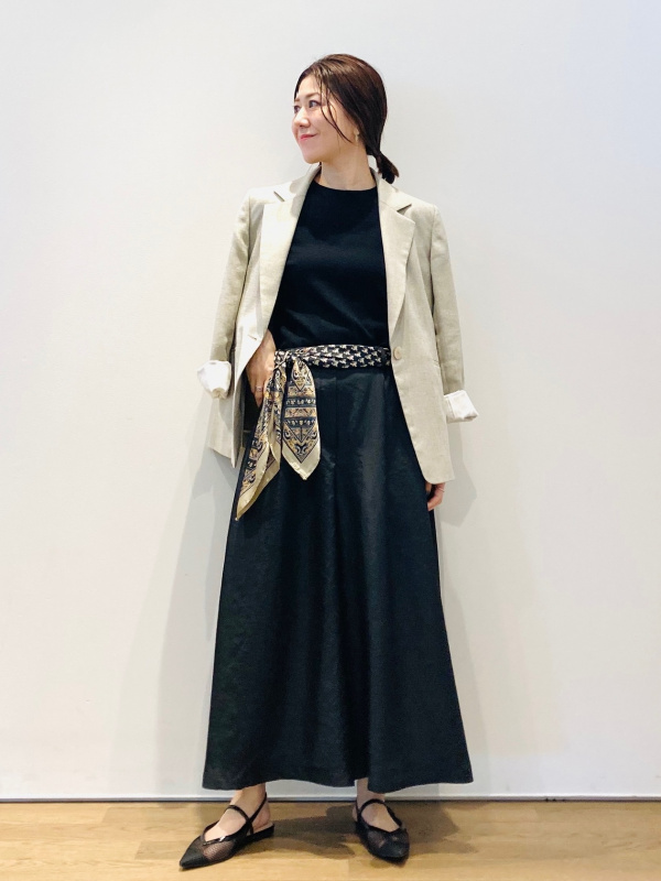 【オシャレ⭐シンプル⭐PLST】黒　リネンカーディガン PLST - 【オシャレ⭐シンプル⭐PLST】黒 リネンカーディガンの通販 by
