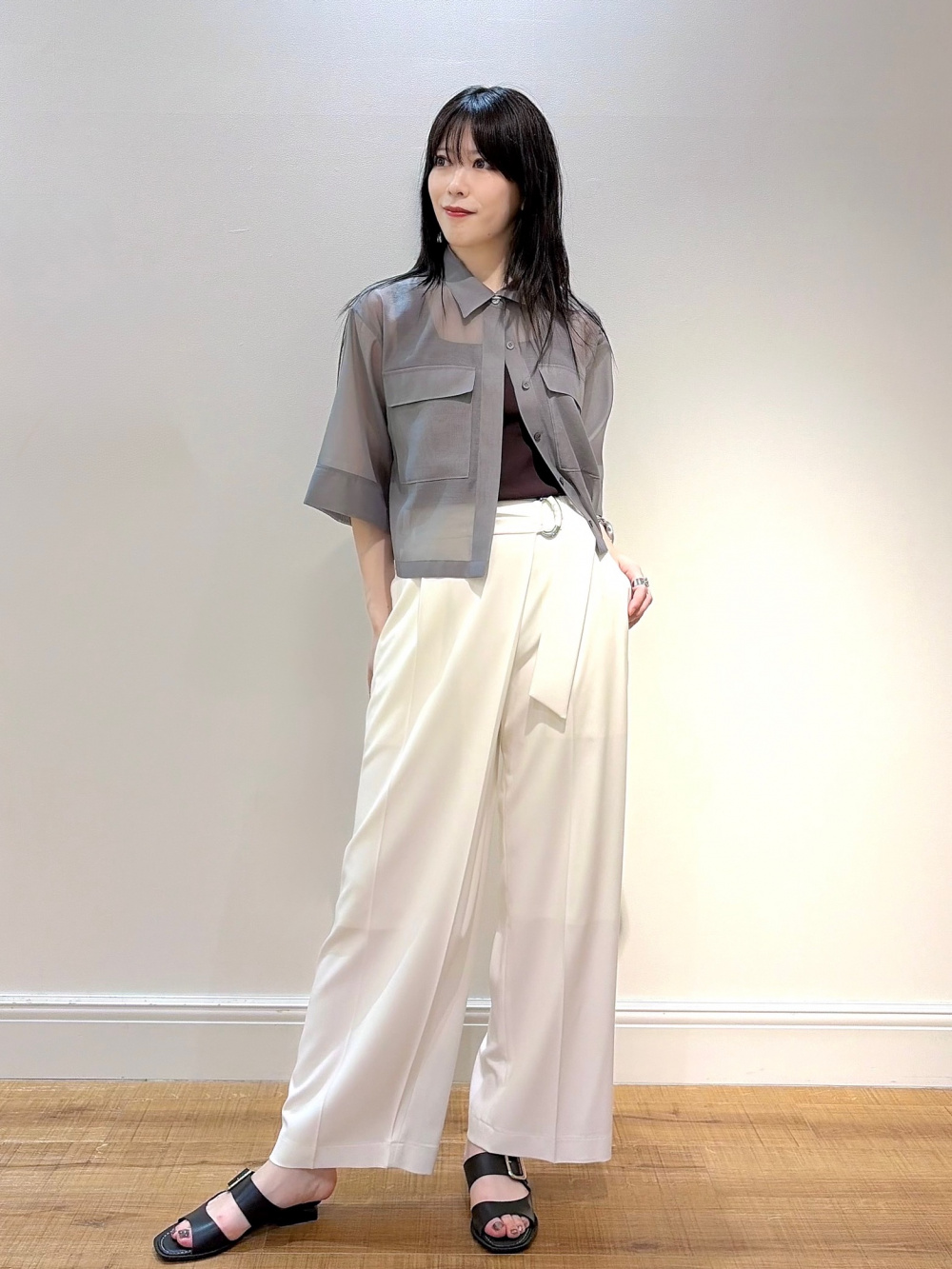 完売品　UVカット2wayシアーブルゾン　ホワイト トレンドのシアー】シアーブルゾン、【いま売れてます】UVカット