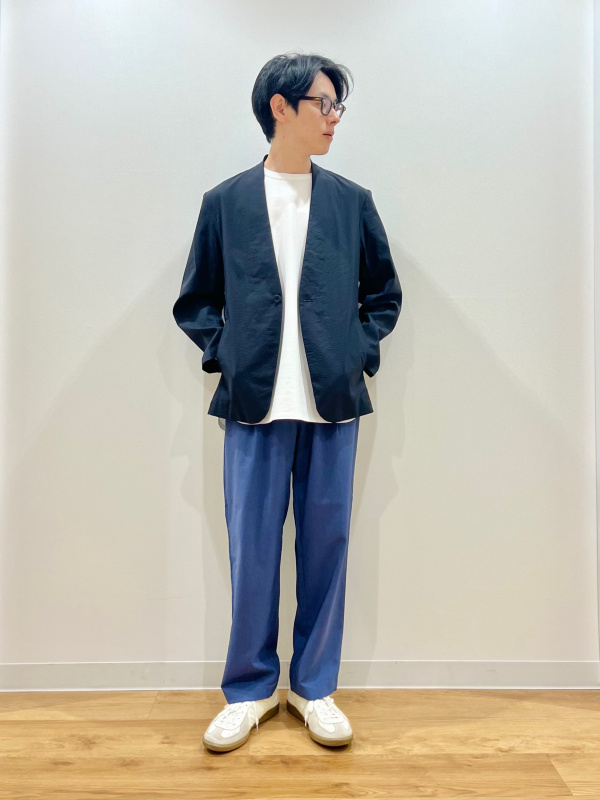 モーションエアーノーカラージャケット、モーションエアーワイドパンツ