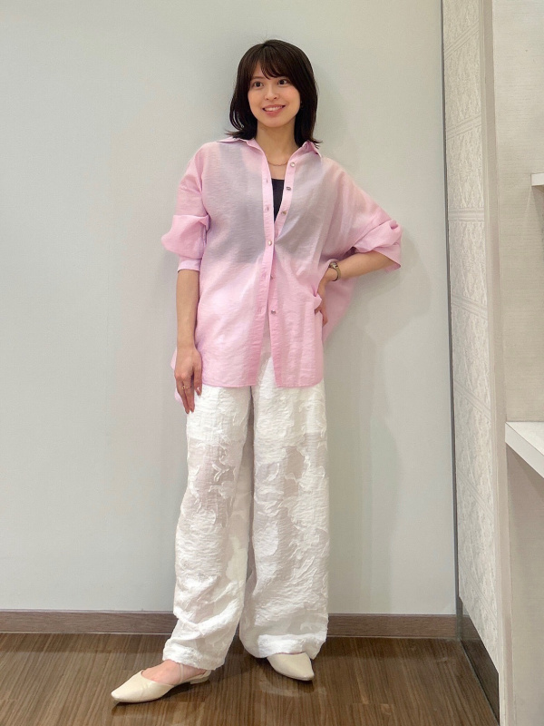 ホールガーメント®ペプラム半袖カーディガン、ジャカードイージー
