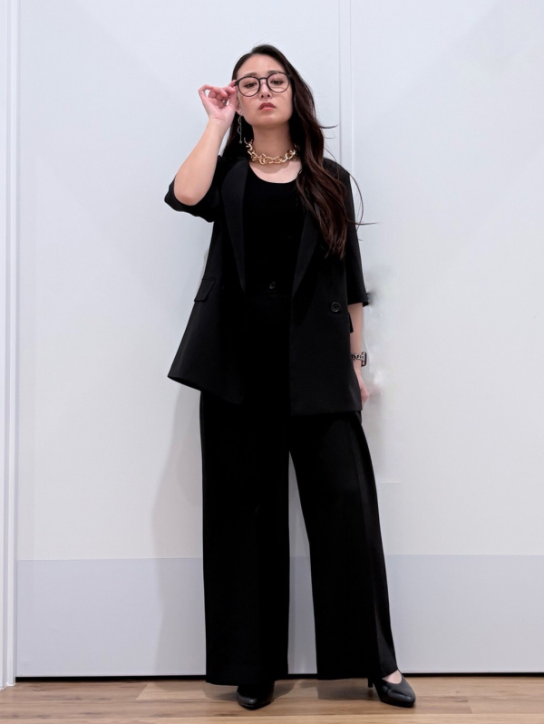 ホールガーメント®ペプラム半袖カーディガン、ボリュームチェーン