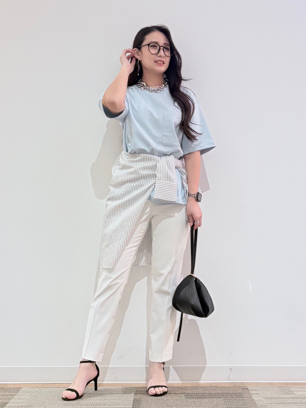 いま売れてます】スティックパンツ（リネンブレンド）、リネンブレンド
