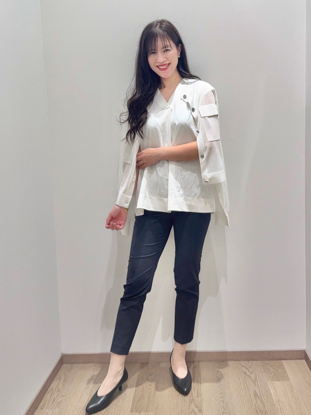 いま売れてます】スティックパンツ（リネンブレンド）、リネンブレンド