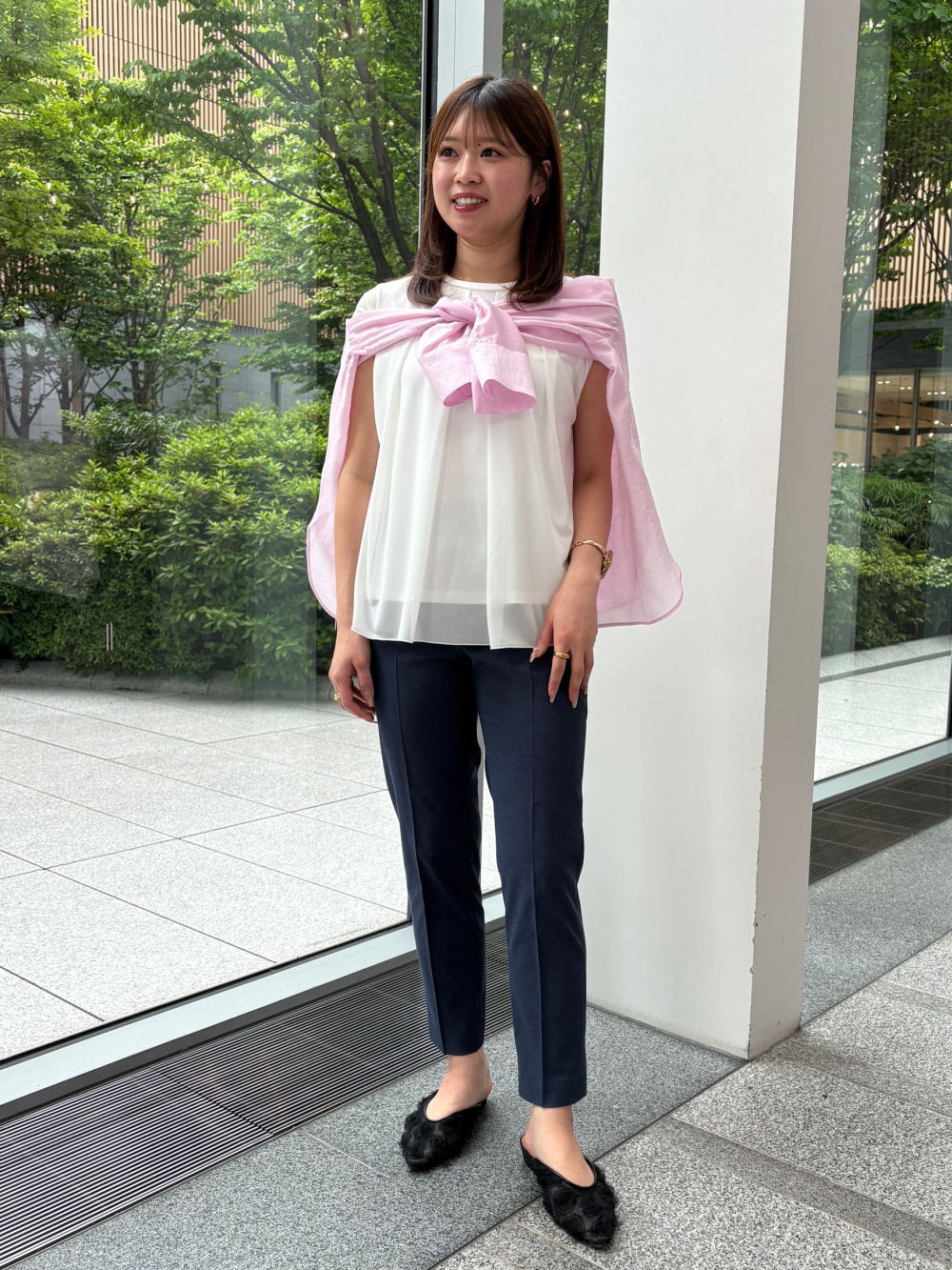 いま売れてます】スティックパンツ（リネンブレンド）、リネンブレンド