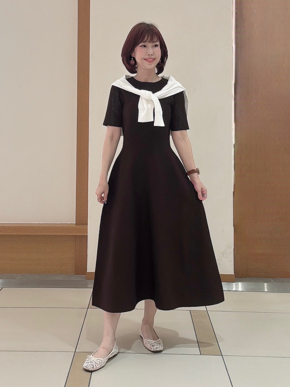 ホールガーメント®ワンピース」の着用コーディネート| プラステ