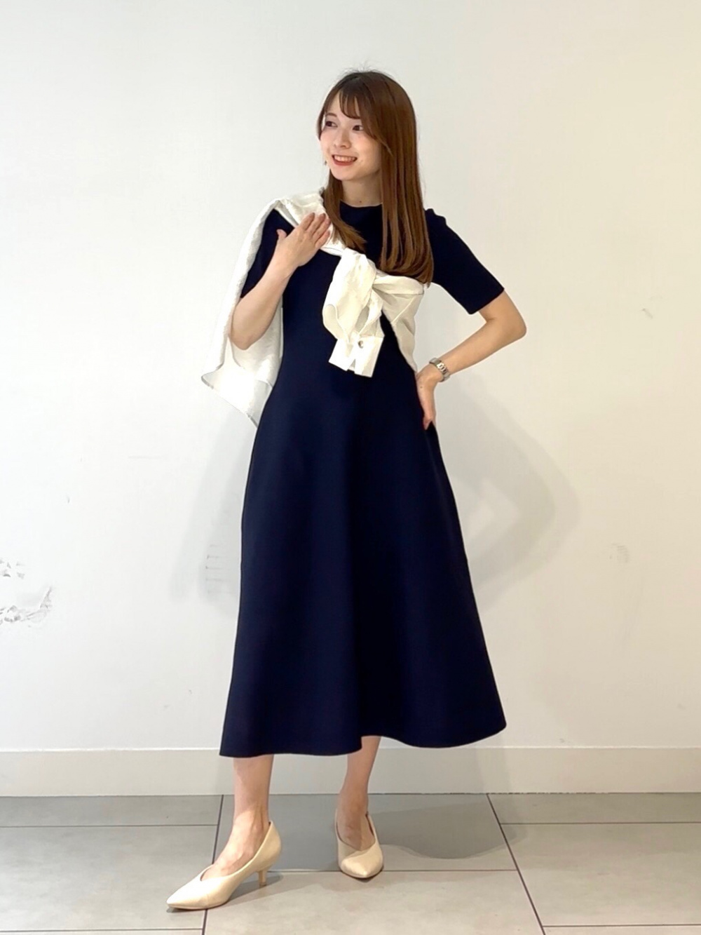 ホールガーメント®ワンピース」の着用コーディネート| プラステ