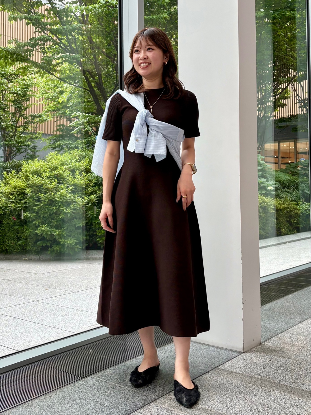 ホールガーメント®ワンピース」の着用コーディネート| プラステ