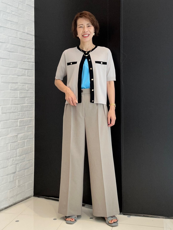 7/9(木)までお得】ライトプレミアムオックスワイドパンツ、【お店で