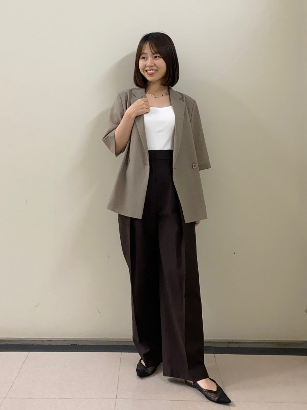 値下げしました】リネンブレンドマーメイドスカート、ポインテッド 