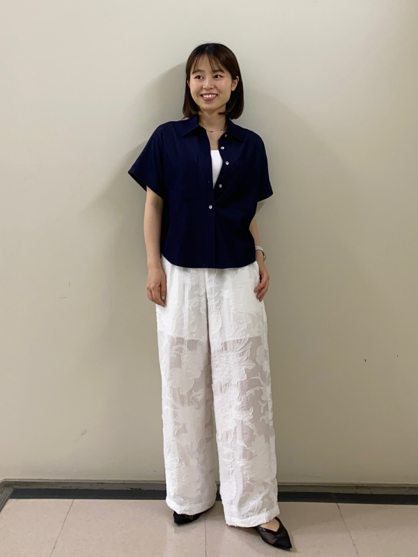 ロゴプリントタックTシャツ、【7/9(木)までお得】シアージャカード
