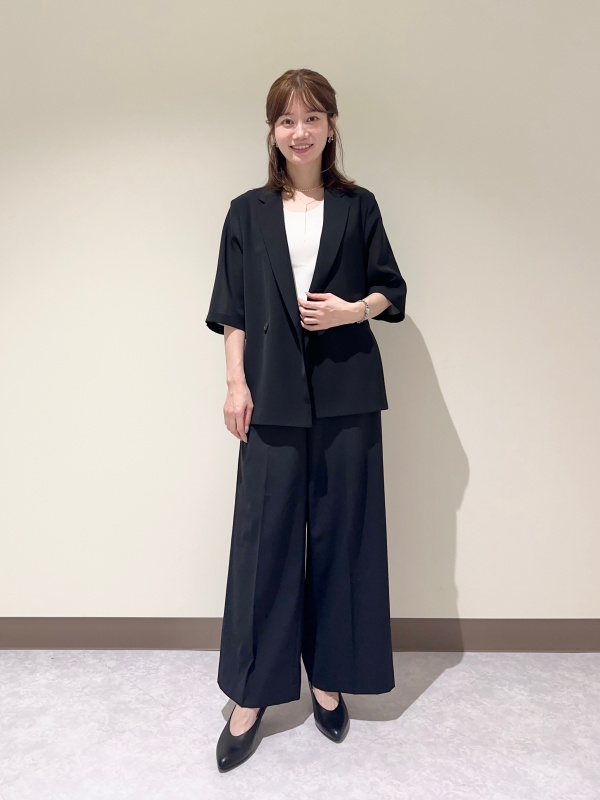 トリアセブレンドダブルジャケット、トリアセブレンドテーパードパンツ