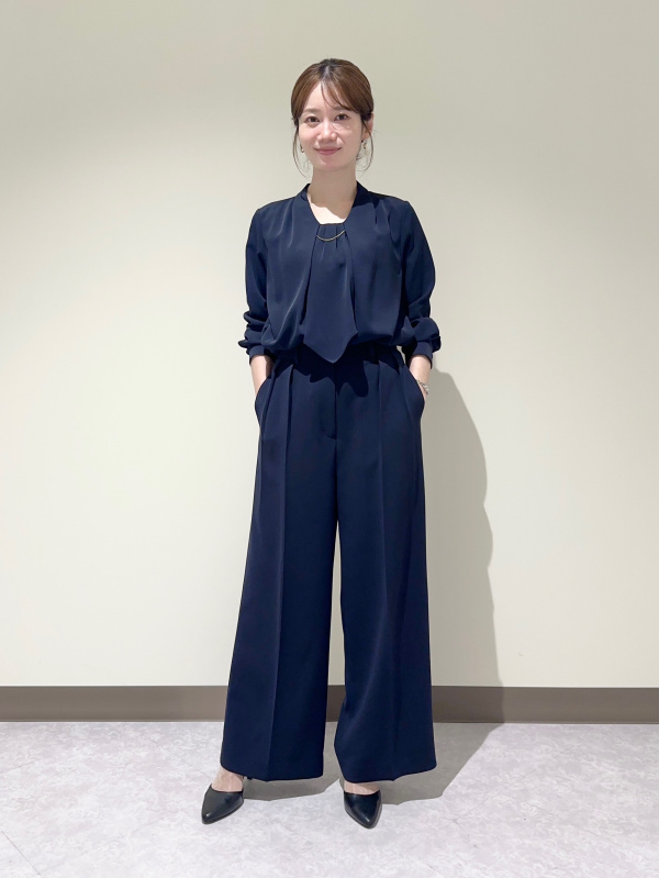 トリアセブレンドペプラムジャケット、トリアセブレンド2タックワイド