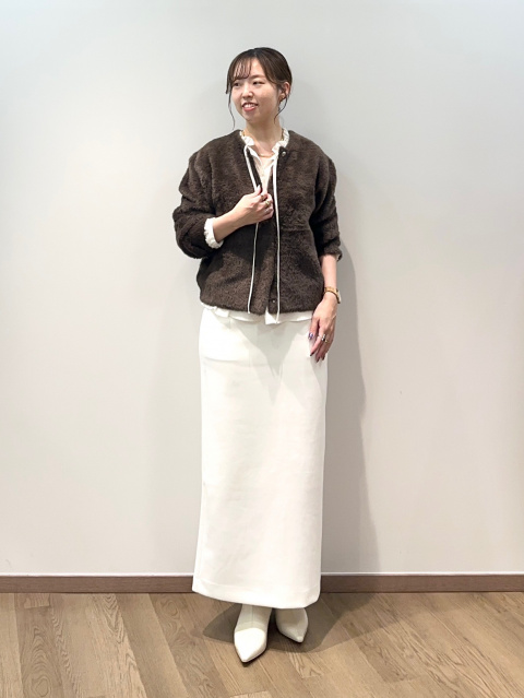 ストレッチツイルベルテッドジレ、ショッパーバッグのコーディネート