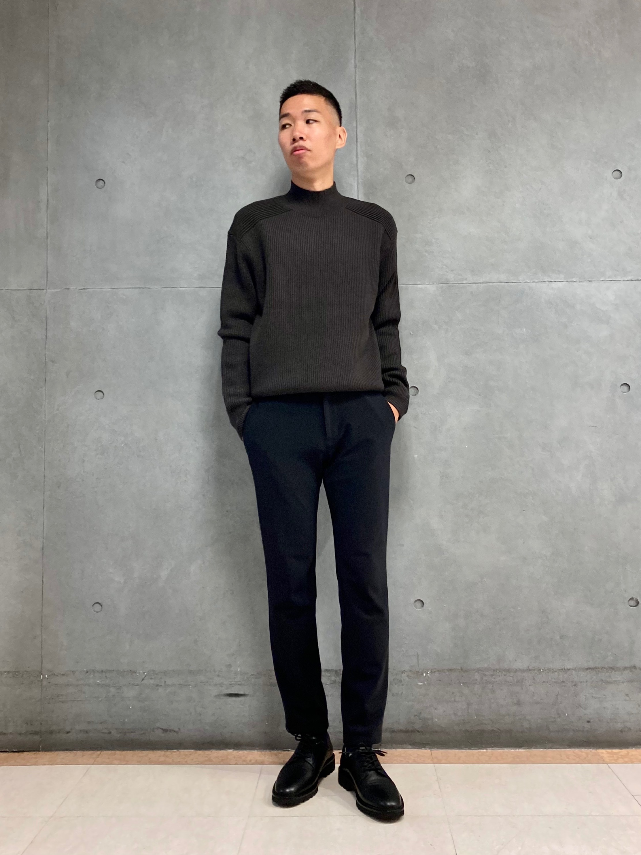 Theory - 美品☆セオリー リブニット モックネック カシミヤ