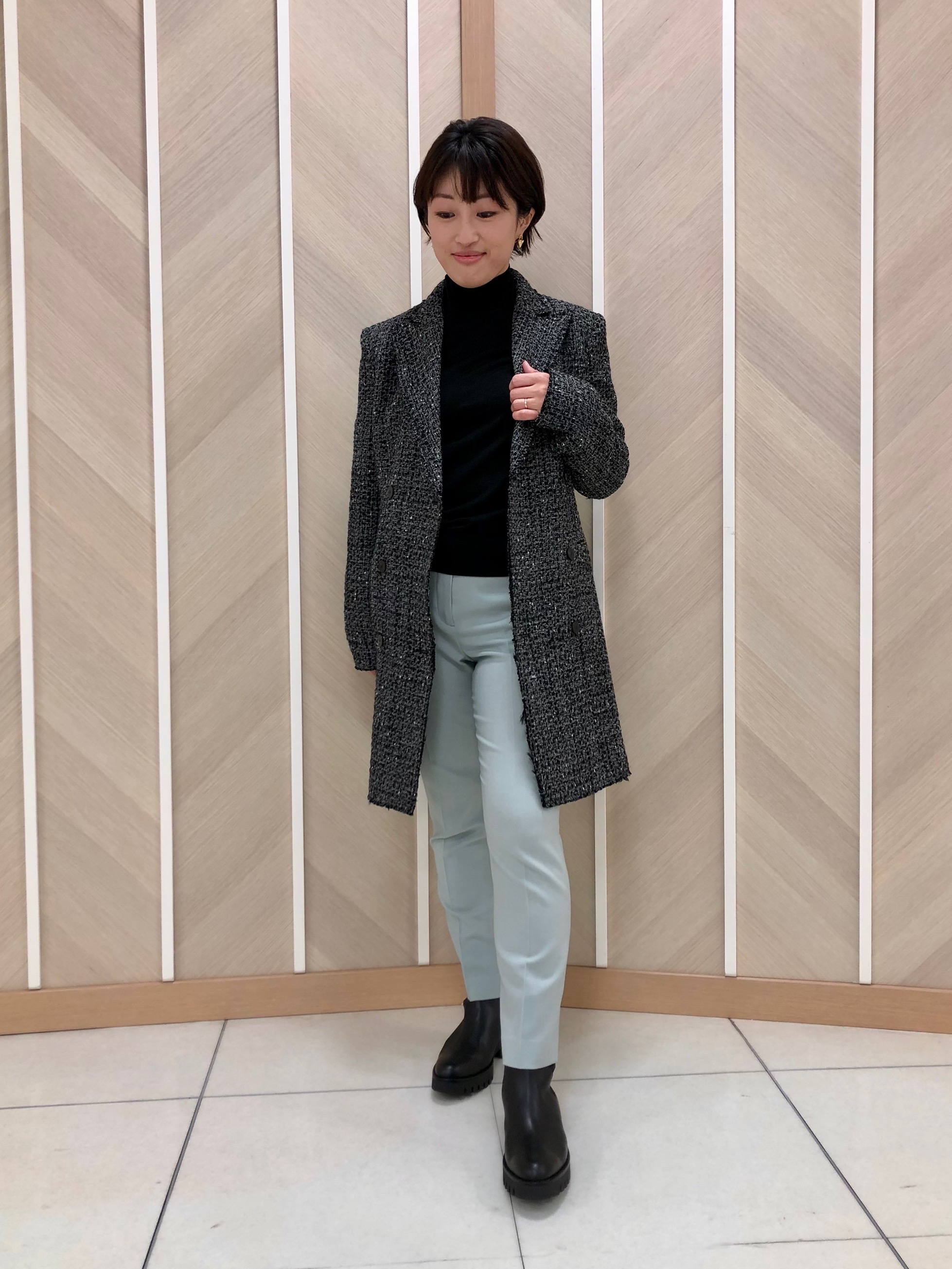 Theory / Noelle Tweed DB Blazer DR R - ひざ丈ワンピース