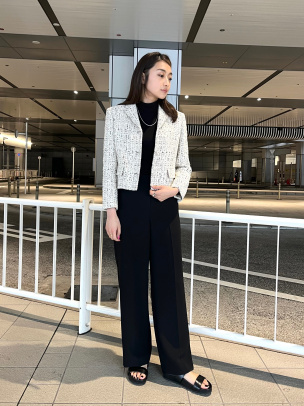 Hatch Tweed LS Crop JKT NB | WOMEN（レディース）｜Theory 公式通販サイト