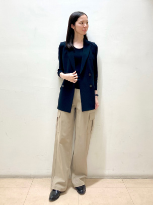 セオリー ジレ ブラック Dry Crepe Fitted DB Vest-