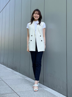 Dry Crepe Fitted DB Vest | WOMEN（レディース）｜Theory 公式通販サイト