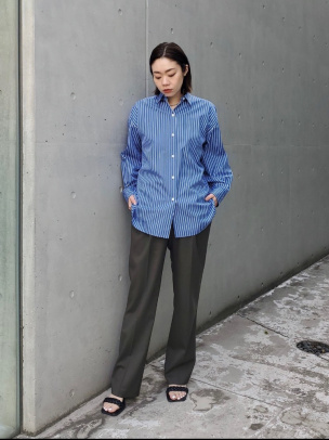 ト送料込 Theory Downing Bold Oversized Shirt | atacadopapelandia