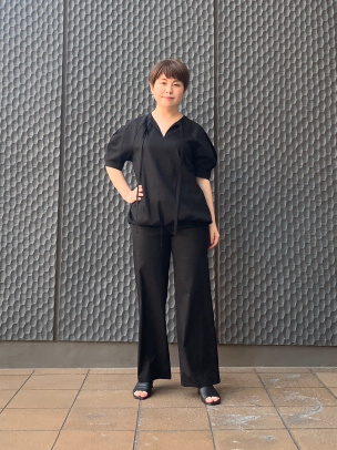 セオリーリュクス　Crisp Linen Kay ブラック　ブラウス