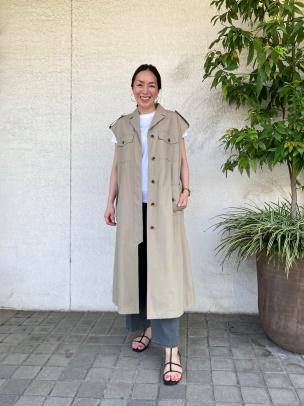 セオリーリュクス ロングベスト ジレ　ベルト　SENA NAOMI 23AW セオリーリュクス ロングベスト ジレ ベルト SENA NAOMI 23AW