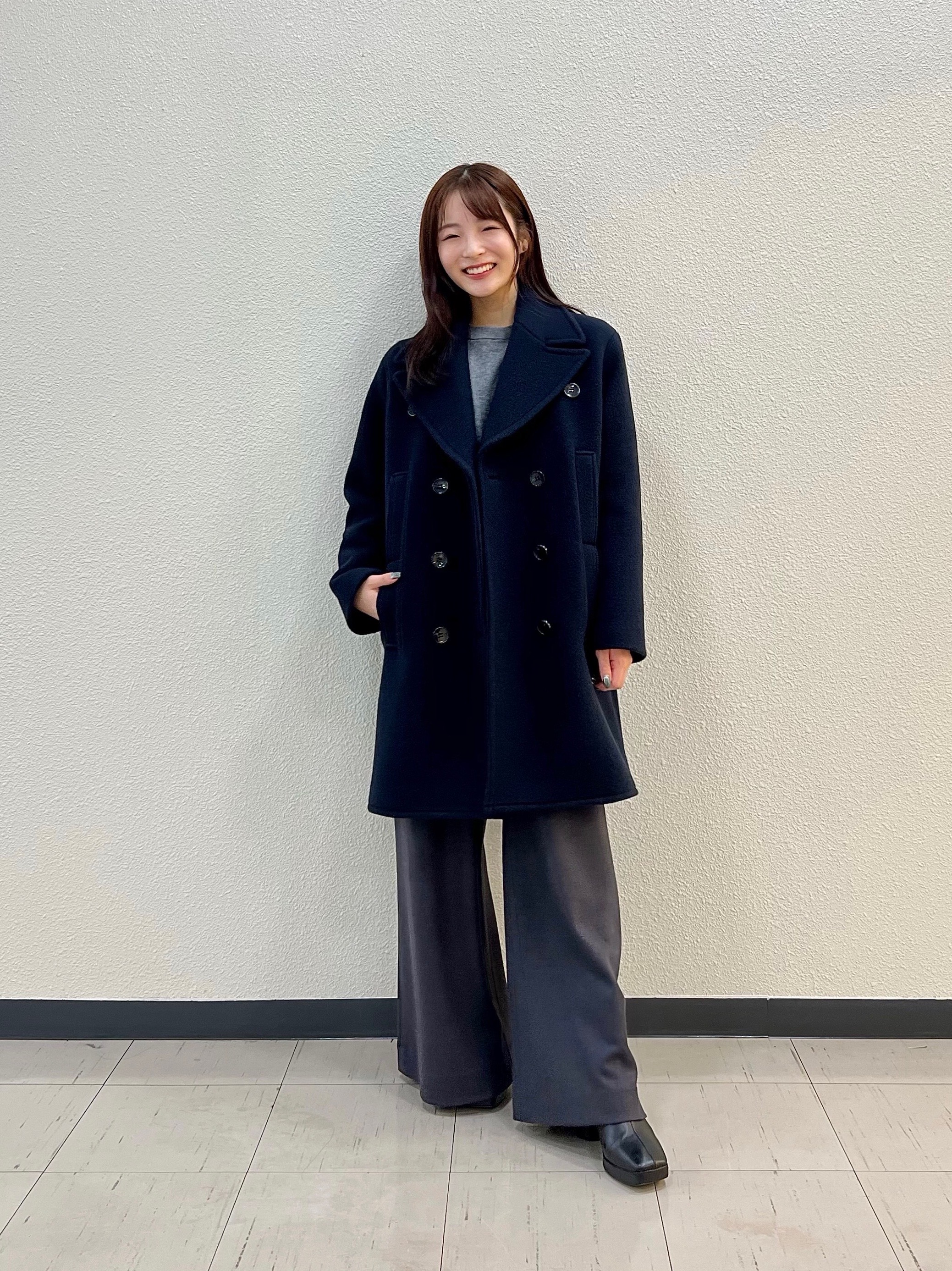 セオリー　theory ピーコート　ネイビー THE COAT EDIT | WOMEN（レディース）｜Theory 公式通販サイト