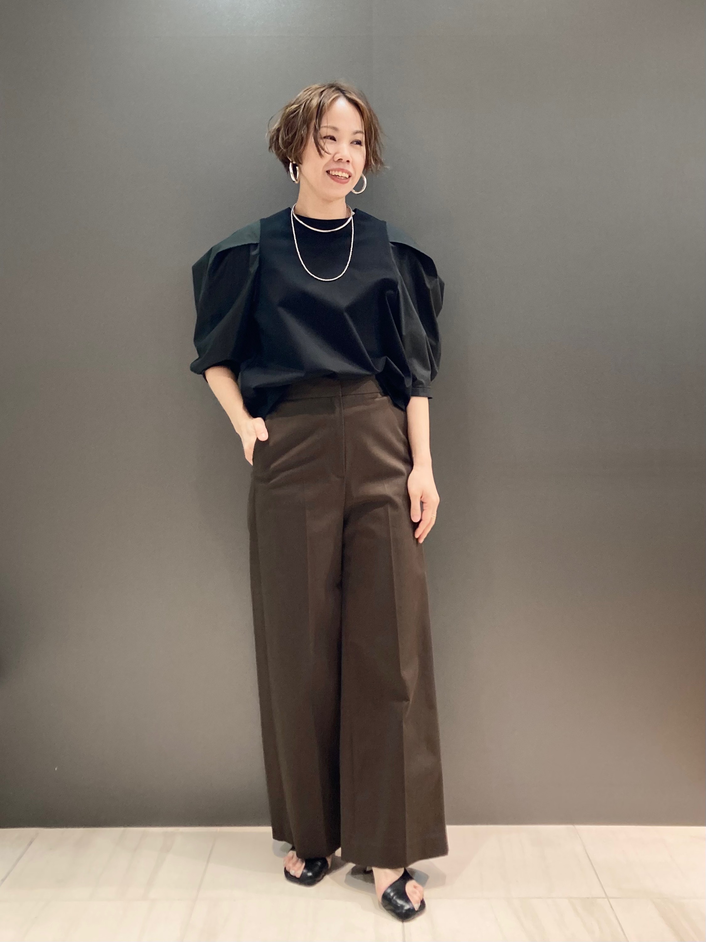 セオリーリュクス Basalt Kaysie カットソー38ブラック Basalt Kaysie