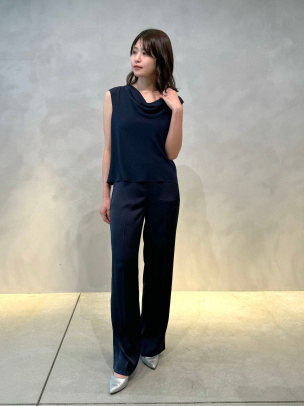 春夏新作モデル Wide Satin Crushed Pull WOMEN（レディース）｜Theory | On パンツ