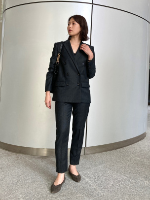 一部限定カラー Sleek Flannel HW Taper Pant W J | WOMEN