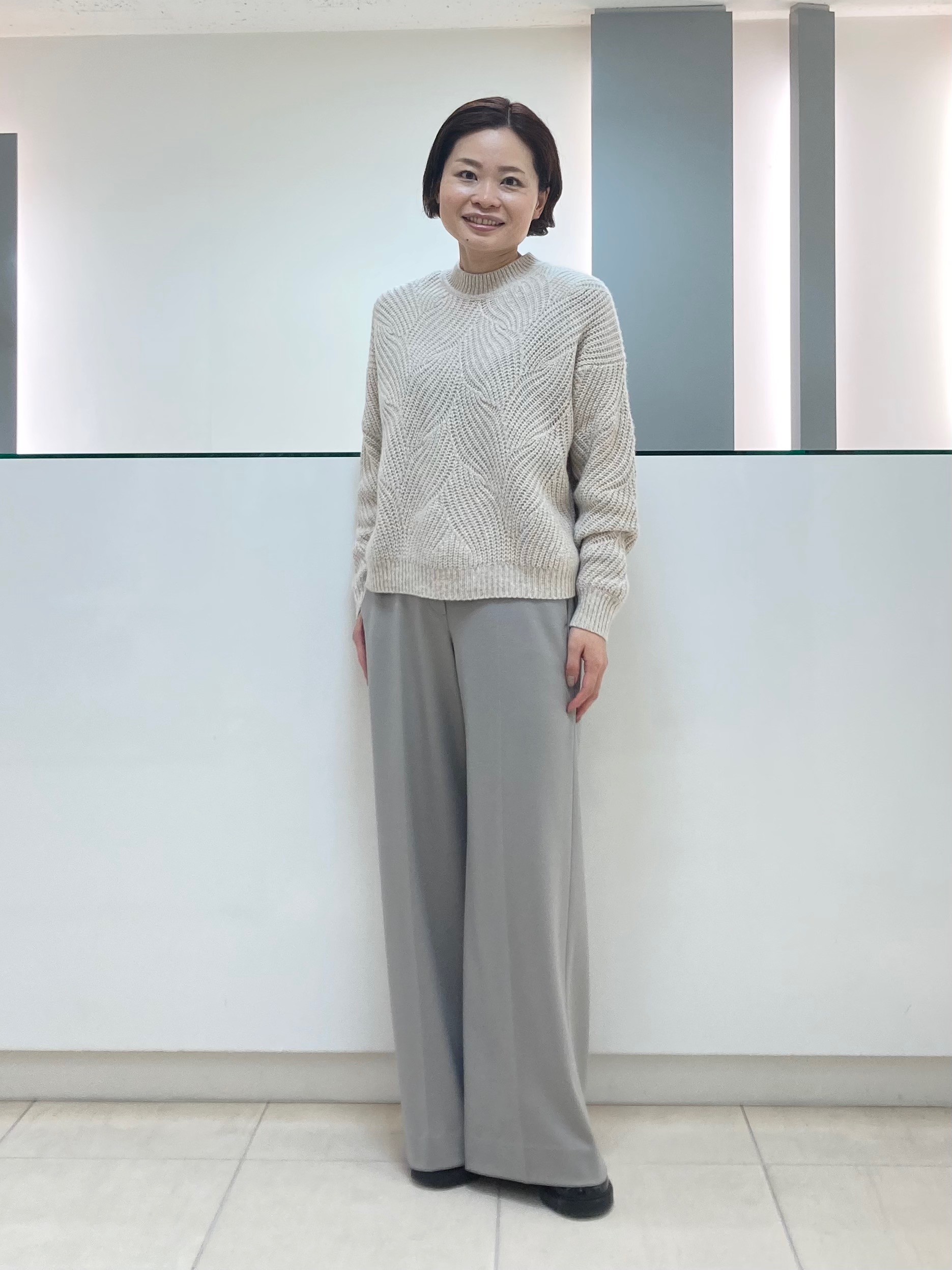 美品♪セオリーリュクス　カシミヤ混　ニット　ハイネック　杢調　オーバーサイズ　M コーディネート詳細 | StyleHint | Theory（セオリー）公式通販サイト