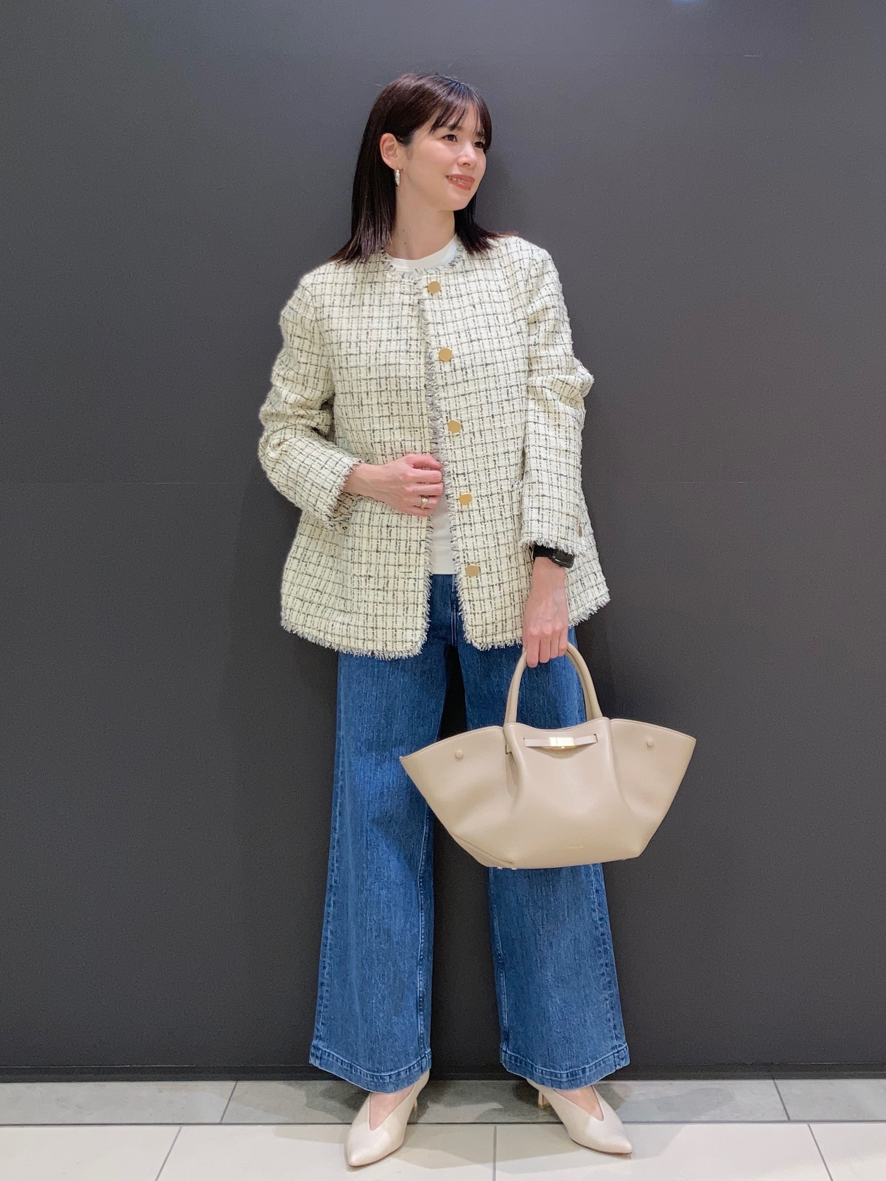 極美品 セオリー テーラードジャケット リネン ストレッチ インディゴ 40 フレンチ麻ストレッチ・テーラードジャケット/40代50代からの