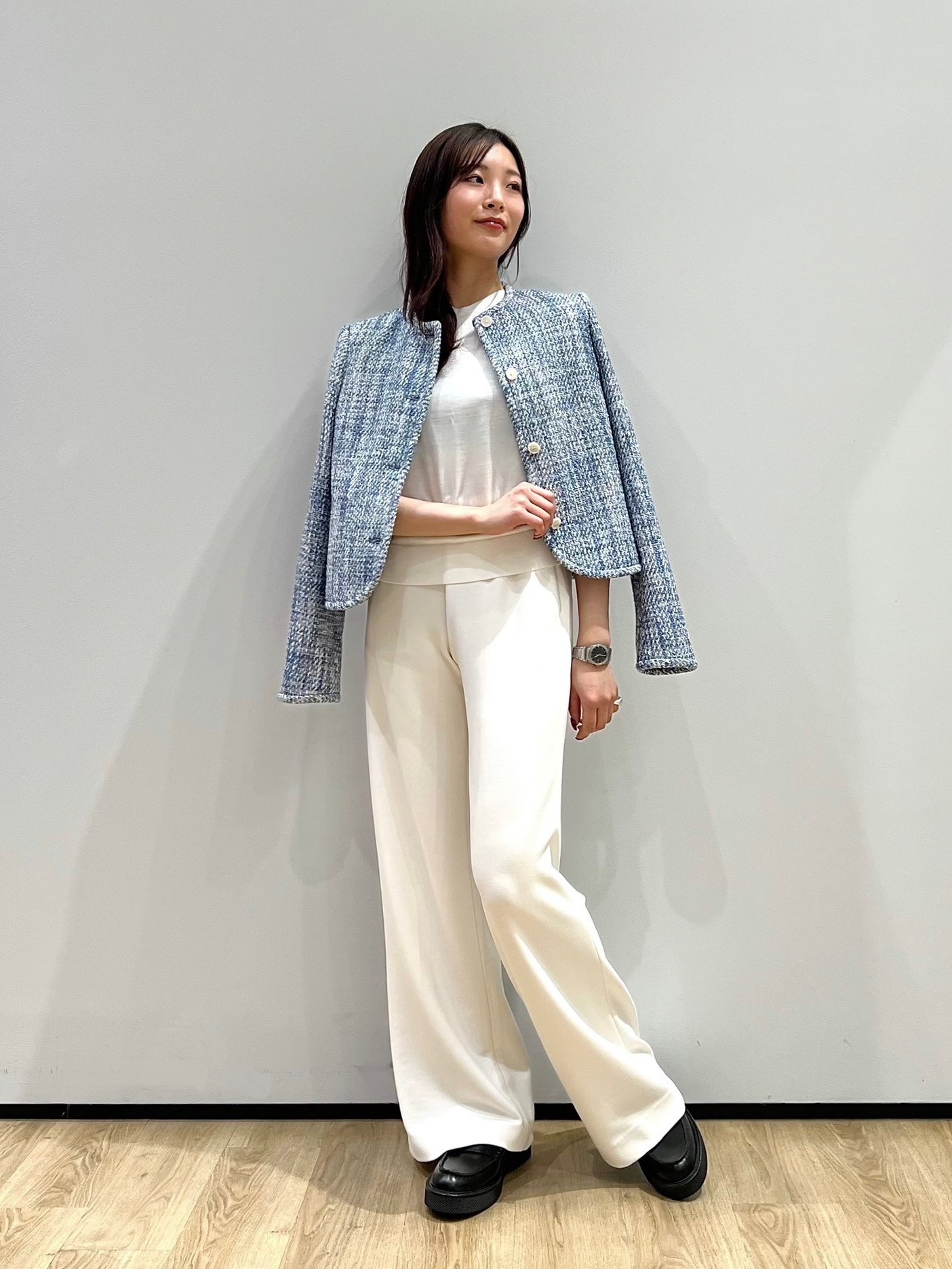 セオリーDouble Knit LT N パンツ新品 XSアイボリー