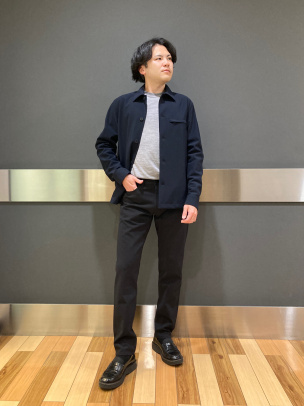 2025年モデル　セオリー シャツブルゾン　Precision Ponte Precision Ponte Overshirt Blouson | MEN | Theory [セオリー