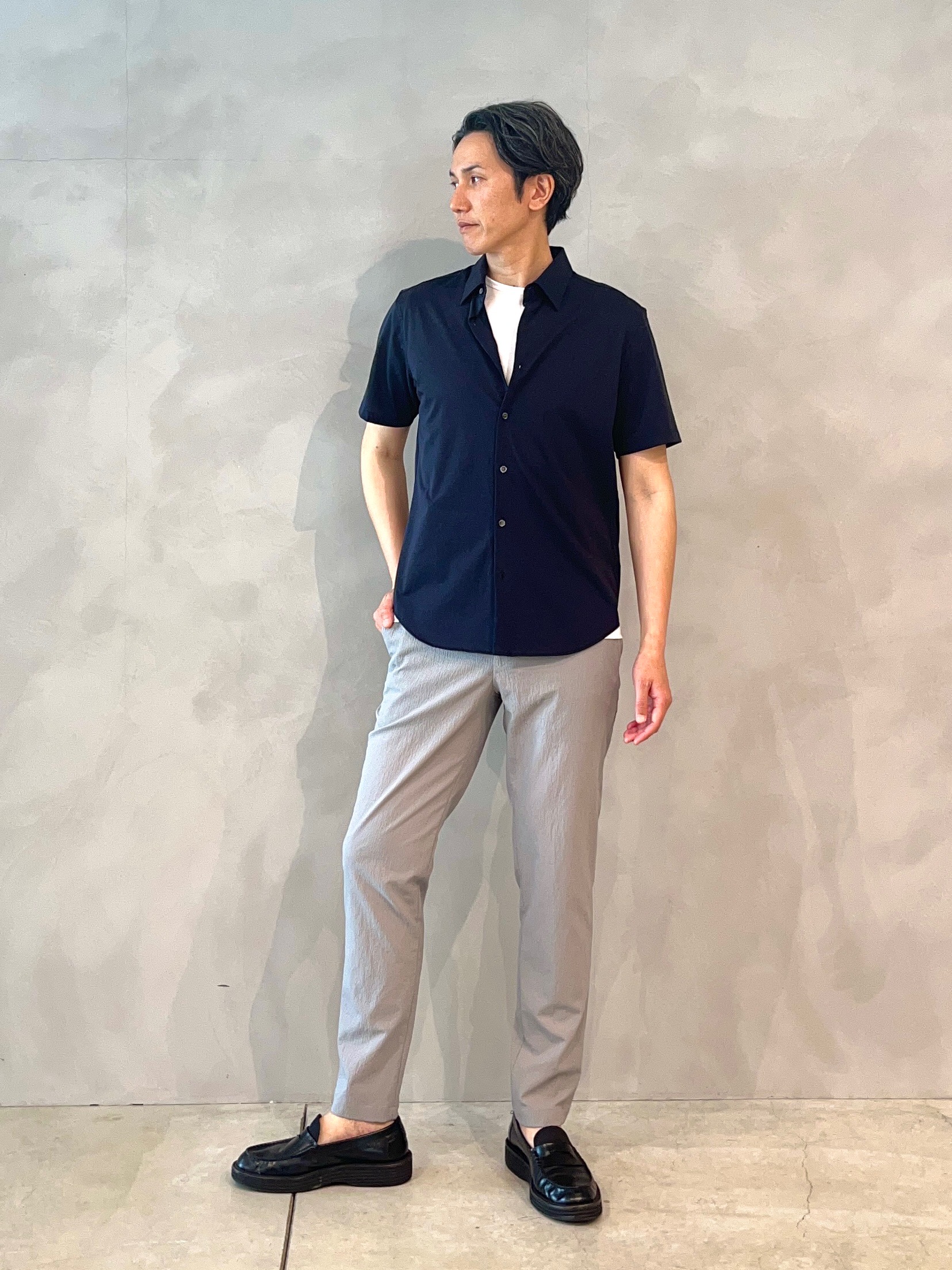 Theory シャツandパンツセット Structure Knit Sylvain Shirt A | MEN | Theory [セオリー