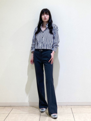 トップス Theory Awning Stripe Fixed Sleeve Shirt Theory(セオリー) Awning Stripe Fixed Sleeve Shirt - YAMAROKU