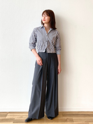 Theory Awning Stripe Fixed Sleeve Shirt