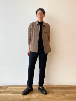 2025年モデル　セオリー シャツブルゾン　Precision Ponte Precision Ponte Snap Overshirt Blouson | MEN | Theory