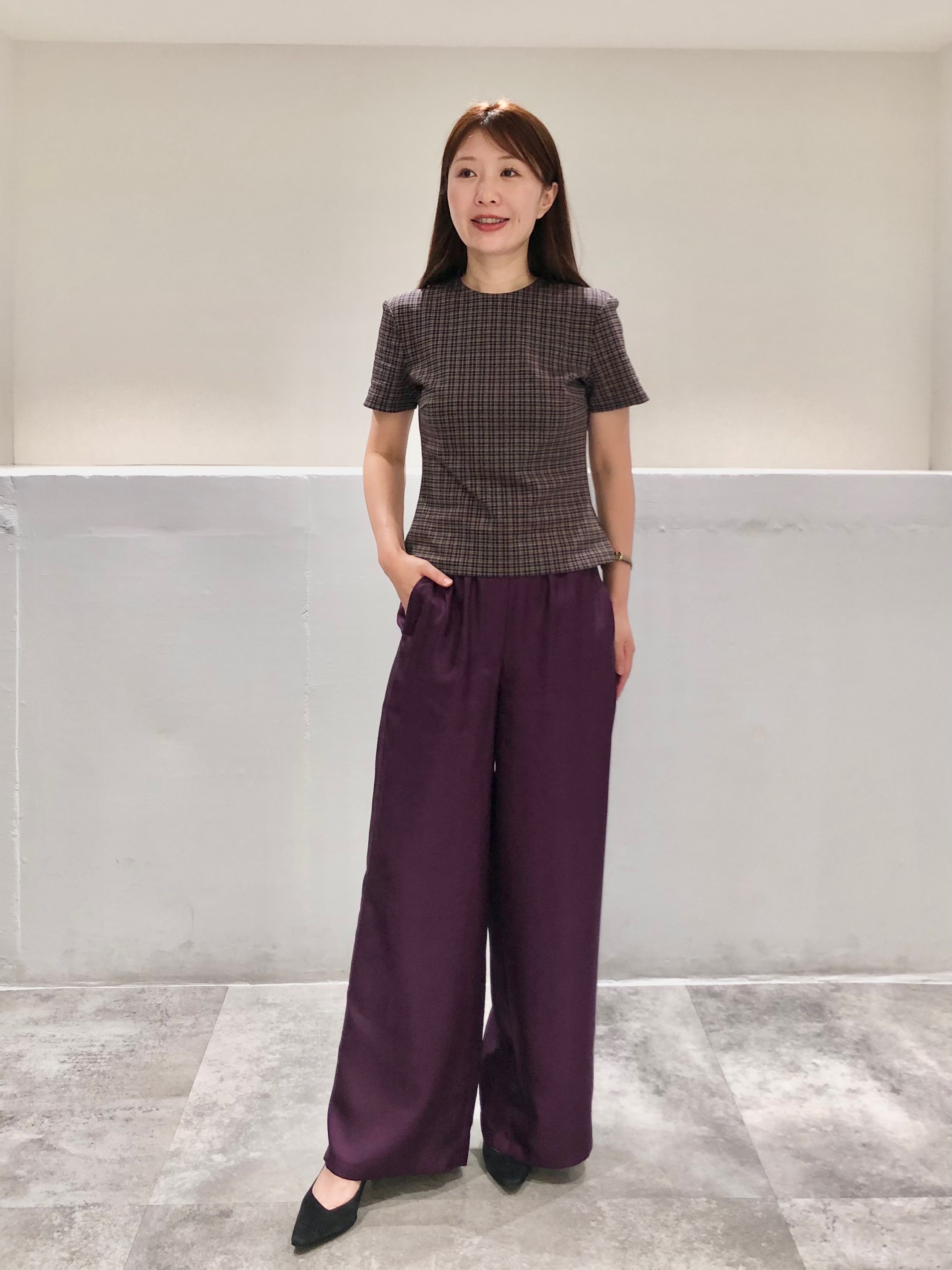 セオリー Knit Plaid Minimal Tee Tシャツ チェック コーディネート詳細 | StyleHint | Theory（セオリー）公式通販サイト