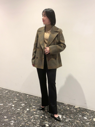 Plaid Divide Peacoat | WOMEN（レディース）｜Theory 公式通販サイト