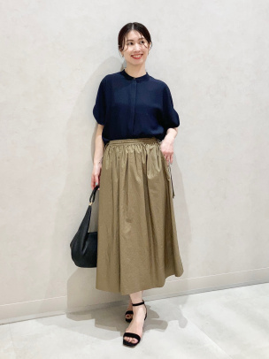 theory luxe 26SS ドレープ ハーフスリーブ ブラウス theory luxe 26SS ドレープ ハーフスリーブ ブラウス