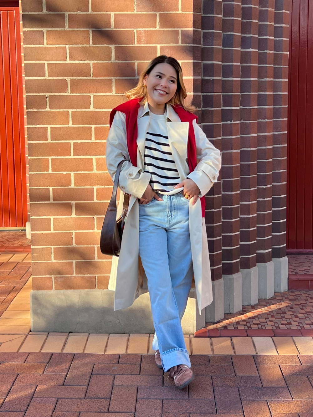 Check styling ideas for Trench Coat Wide Straight Jeans UNIQLO US